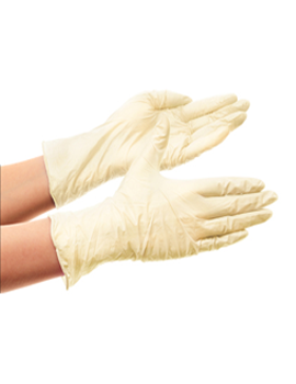 Synthetic Disposable Gloves Powder Free Medium Clear 1 x 100